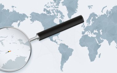 Doğu Timor 'un Amerika merkezli Dünya Haritasındaki genişletilmiş haritası. Doğu Timor 'un büyütülmüş haritası ve bayrağı.