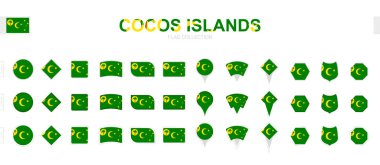Cocos Adaları 'nın çeşitli şekil ve etkilerinden oluşan geniş bir koleksiyonu.