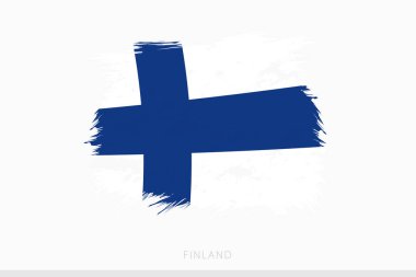 Grunge Finlandiya bayrağı, vektör soyut grunge Finlandiya bayrağı.