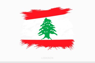 Lübnan 'ın Grunge bayrağı, Lübnan' ın soyut grunge taşıyıcısı fırçalanmış bayrağı.
