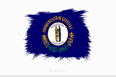 Kentucky 'nin Grunge bayrağı, vektör soyut grunge Kentucky bayrağı.