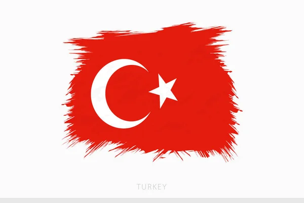 Grunge Flag Turkey Vector Abstract Grunge Brushed Flag Turkey — Stock Vector