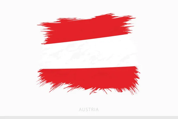 Grunge Zászló Ausztria Vektor Elvont Grunge Ecset Zászló Ausztria — Stock Vector