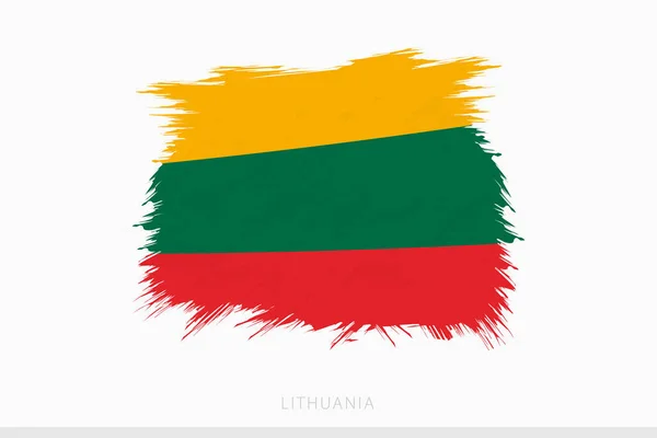 Grunge Flag Lithuania Vector Abstract Grunge Brushed Flag Lithuania — Stock Vector