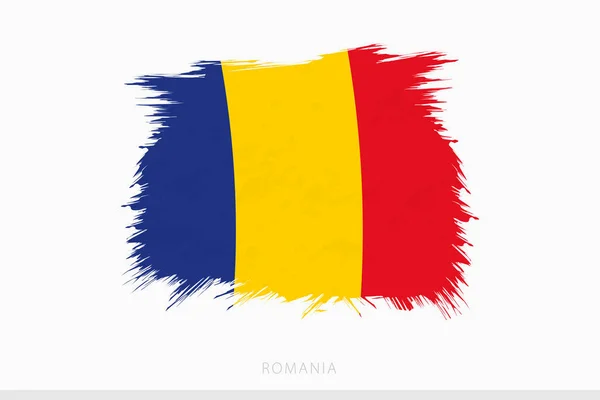 Grunge Flag Romania Vector Abstract Grunge Brushed Flag Romania —  Vetores de Stock