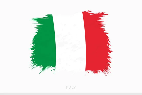 Grunge Zászló Olaszország Vektor Elvont Grunge Ecset Zászló Olaszország — Stock Vector