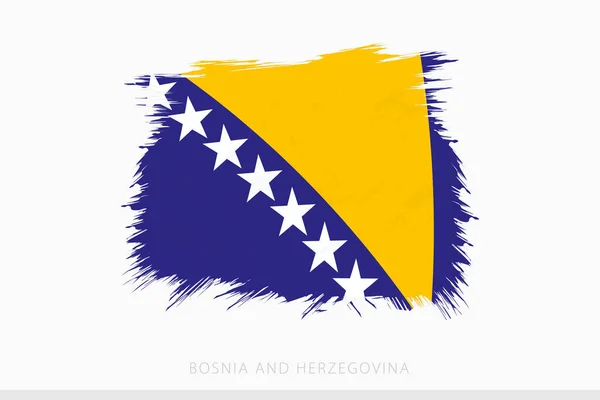 Grunge Drapeau Bosnie Herzégovine Vecteur Abstrait Grunge Drapeau Brossé Bosnie — Image vectorielle