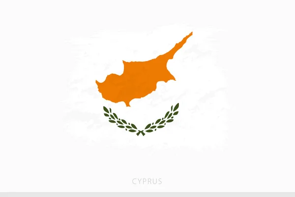 キプロスの旗 キプロスのベクトル抽象的なグランジのブラシの旗 — ストックベクタ