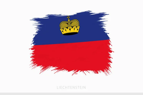 Bandeira Grunge Liechtenstein Vetor Abstrato Grunge Escovado Bandeira Liechtenstein — Vetor de Stock