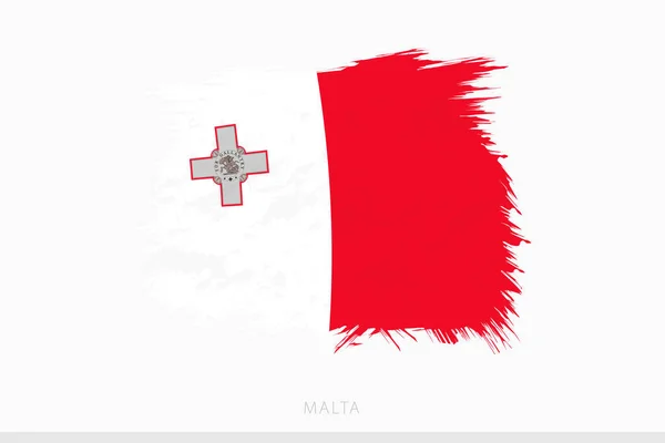 马耳他的Grunge旗 马耳他的向量抽象Grunge刷旗 — 图库矢量图片