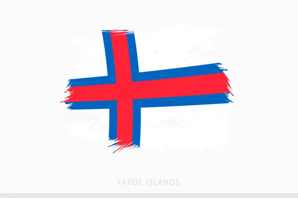 Grunge Flag Faroe Islands Vector Abstract Grunge Brushed Flag Faroe — 스톡 벡터