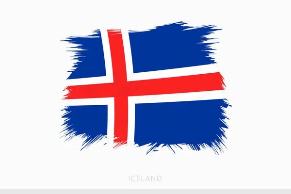 Grunge Flag Iceland Vector Abstract Grunge Brushed Flag Iceland — Image vectorielle