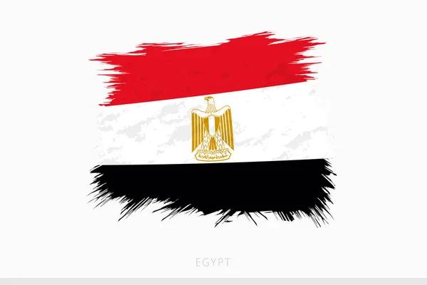 Grunge Vlajka Egypta Vektorové Abstraktní Grunge Kartáčované Vlajky Egypta — Stockový vektor