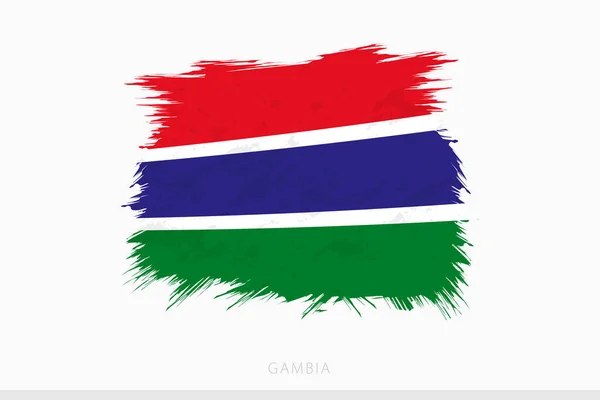 Grunge Vlag Van Gambia Vector Abstracte Grunge Geborsteld Vlag Van — Stockvector