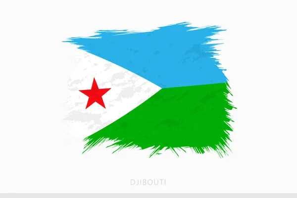 Grunge Flag Djibouti Vector Abstract Grunge Brushed Flag Djibouti — Stock Vector
