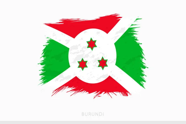 Grunge Vlag Van Burundi Vector Abstracte Grunge Geborstelde Vlag Van — Stockvector