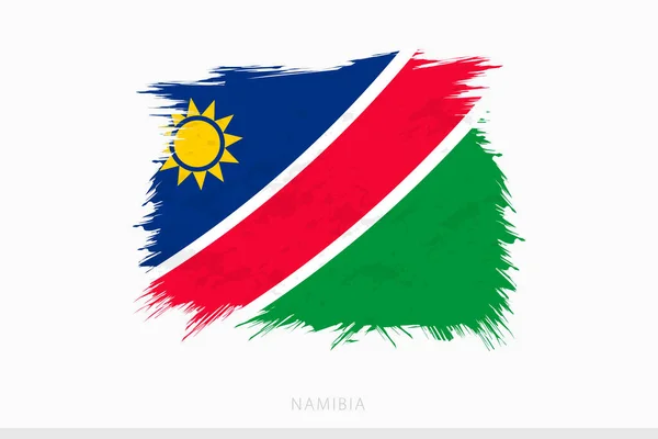 Bandeira Grunge Namíbia Vetor Abstrato Grunge Escovado Bandeira Namíbia — Vetor de Stock