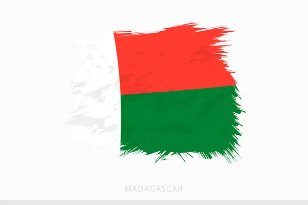Гранж Флаг Мадагаскара Векторный Абстрактный Гранжевый Флаг Мадагаскара — стоковый вектор