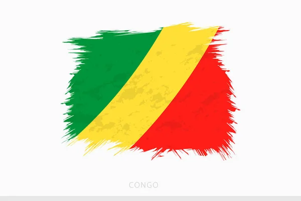 刚果的Grunge标志 刚果的向量抽象Grunge刷标志 — 图库矢量图片