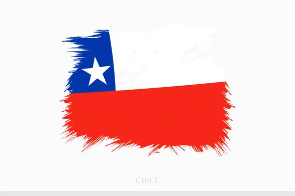 Grunge Flag Chile Vector Abstract Grunge Brushed Flag Chile — Vector de stock