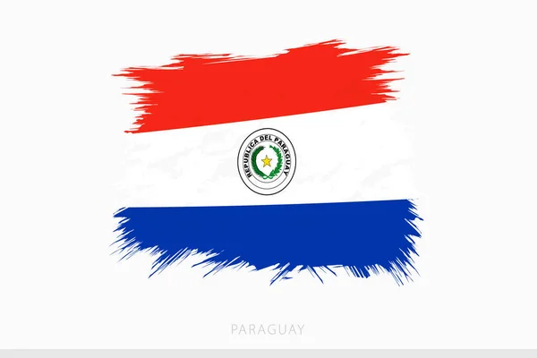 Grunge Vlajka Paraguaye Vektorové Abstraktní Grunge Kartáčované Vlajky Paraguaye — Stockový vektor