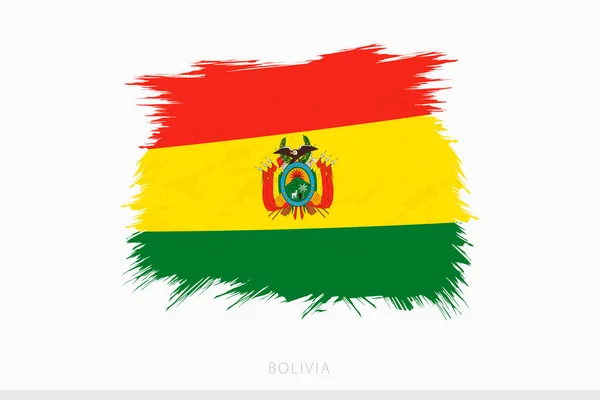 玻利维亚的Grunge旗 玻利维亚的向量抽象Grunge刷旗 — 图库矢量图片