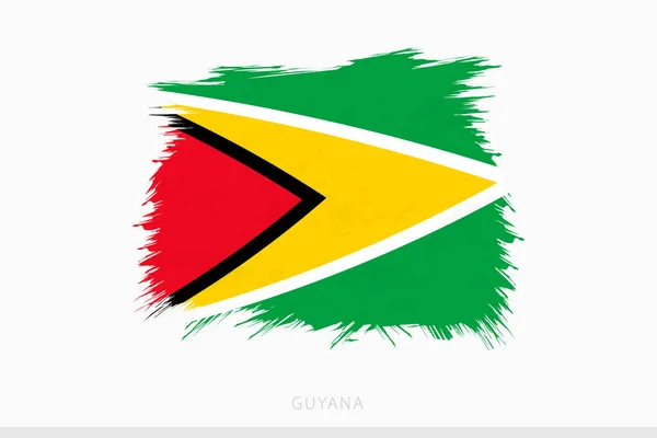 Grunge Flag Guyana Vector Abstract Grunge Brushed Flag Guyana — Vetor de Stock