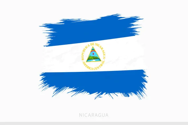 Grunge Vlag Van Nicaragua Vector Abstracte Grunge Geborsteld Vlag Van — Stockvector