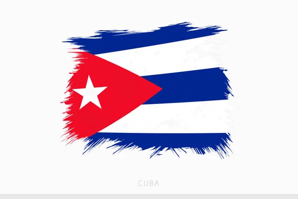 Drapeau Grunge Cuba Drapeau Grunge Abstrait Vectoriel Brossé Cuba — Image vectorielle