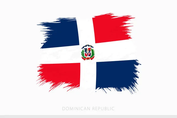 Grunge Flag Dominican Republic Vector Abstract Grunge Brushed Flag Dominican — Vetor de Stock