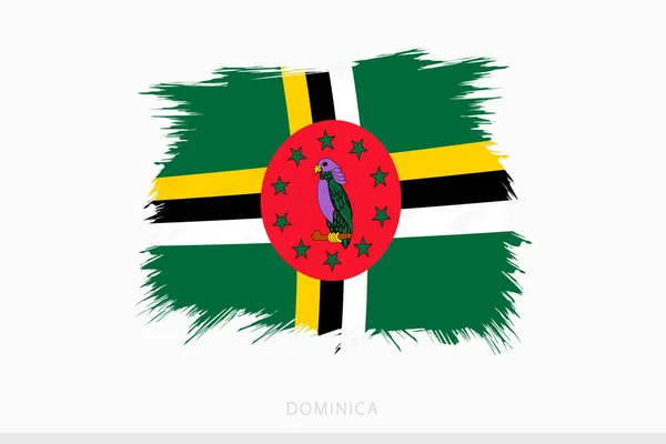 Grunge Vlag Van Dominica Vector Abstracte Grunge Geborsteld Vlag Van — Stockvector