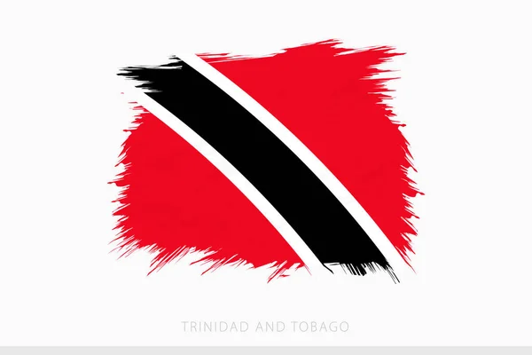 Grunge Vlag Van Trinidad Tobago Vector Abstracte Grunge Geborsteld Vlag — Stockvector