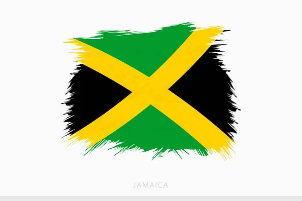 Bandeira Grunge Jamaica Vetor Abstrato Grunge Escovado Bandeira Jamaica — Vetor de Stock
