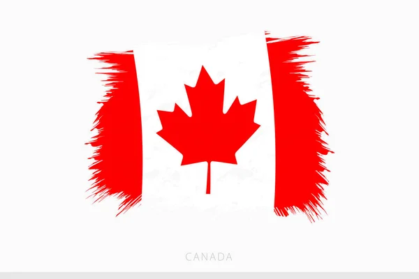 Grunge Vlag Van Canada Vector Abstract Grunge Geborsteld Vlag Van — Stockvector