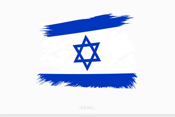 Bandiera Grunge Israele Vettore Astratto Grunge Bandiera Spazzolata Israele — Vettoriale Stock