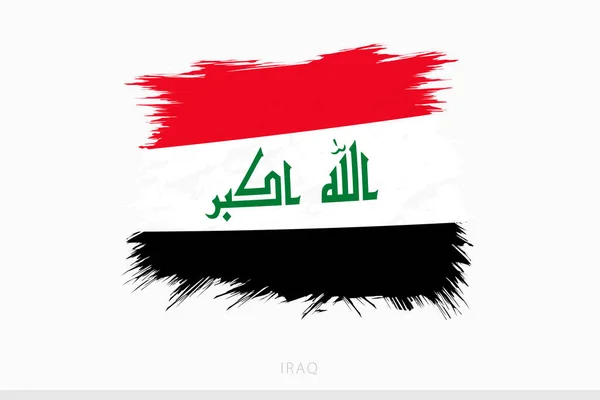 Bandeira Grunge Iraque Vetor Abstrato Grunge Escovado Bandeira Iraque —  Vetores de Stock