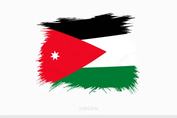 Grunge Vlajka Jordánska Vektorové Abstraktní Grunge Kartáčované Vlajky Jordánska — Stockový vektor
