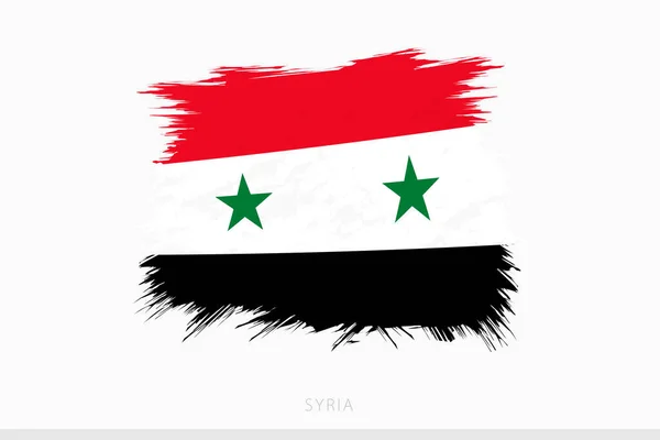 Bandeira Grunge Síria Vetor Abstrato Grunge Escovado Bandeira Síria — Vetor de Stock