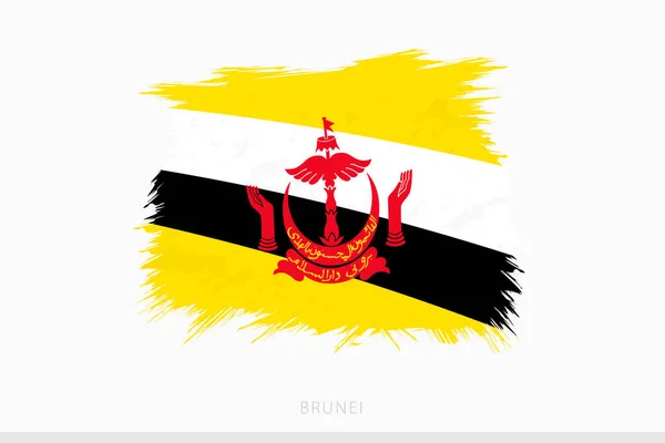 Grunge Flag Brunei Vector Abstract Grunge Brushed Flag Brunei — Archivo Imágenes Vectoriales