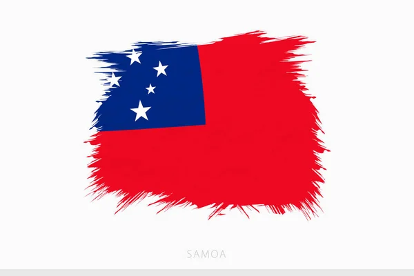 Grunge Flag Samoa Vector Abstract Grunge Brushed Flag Samoa — 스톡 벡터
