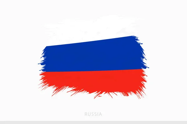 Drapeau Grunge Russie Vecteur Abstrait Drapeau Grunge Brossé Russie — Image vectorielle