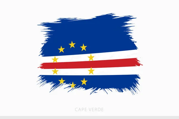 Grunge Flag Cape Verde Vector Abstract Grunge Brushed Flag Cape —  Vetores de Stock