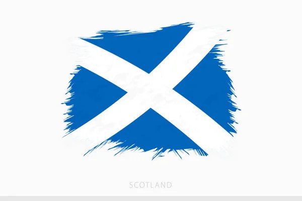 Bandeira Grunge Escócia Vetor Abstrato Grunge Escovado Bandeira Escócia —  Vetores de Stock
