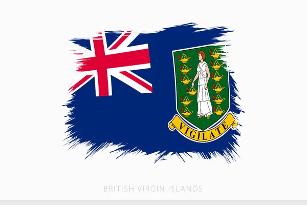 Grunge Flag British Virgin Islands Vector Abstract Grunge Brushed Flag — Vetor de Stock