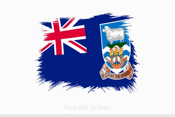 Grunge Flag Falkland Islands Vector Abstract Grunge Brushed Flag Falkland — Archivo Imágenes Vectoriales