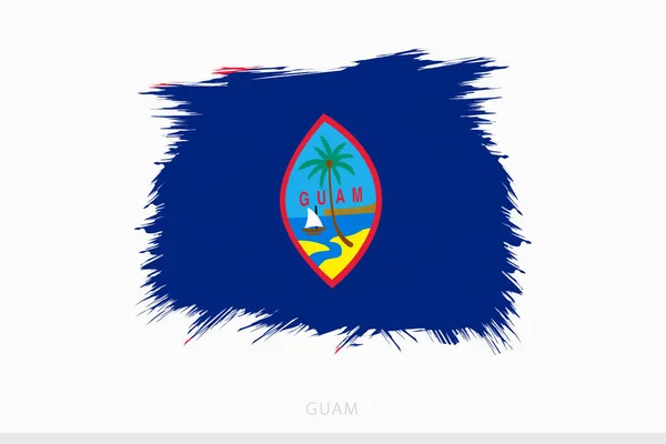 Grunge Flag Guam Vector Abstract Grunge Brushed Flag Guam — 스톡 벡터