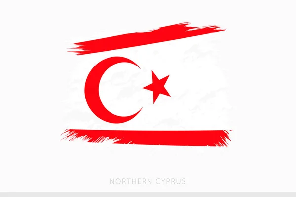 北塞浦路斯的Grunge旗 北塞浦路斯的向量抽象Grunge刷旗 — 图库矢量图片