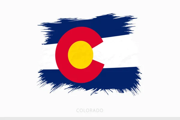 Grunge Vlag Van Colorado Vector Abstracte Grunge Geborsteld Vlag Van — Stockvector