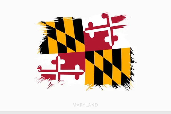 메릴랜드 Grunge Flag Vector Stract Grunge Brushed Flag Maryland — 스톡 벡터