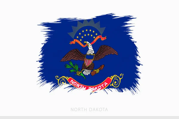 Grunge Flag North Dakota Vector Abstract Grunge Brushed Flag North — Image vectorielle